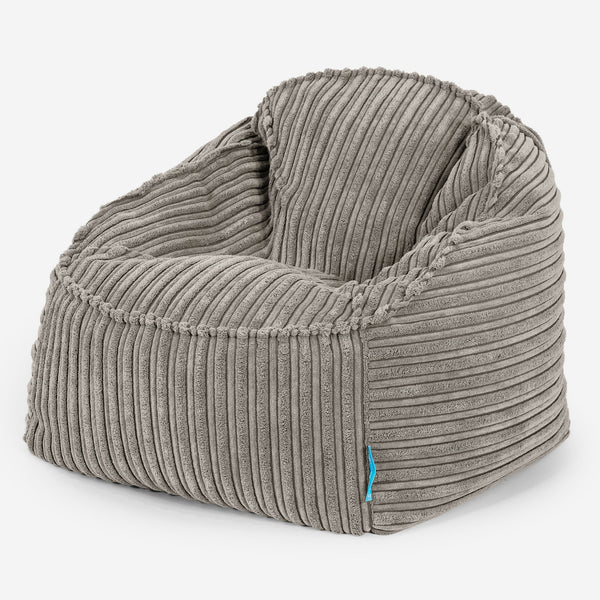 Poltrona Pouf Sacco Sloucher per Bambini 2 a 10 anni - Velluto a Coste Visone 01