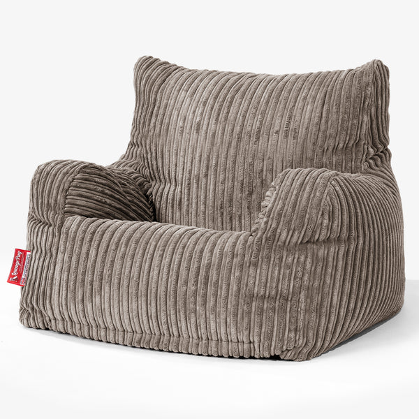 Josephine Poltrona Sacco,  Pouf - Velluto a Coste Grigio Tortora 01