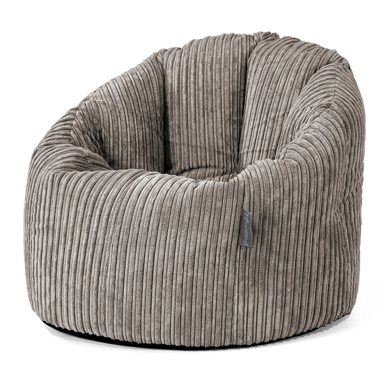 Poltrona Sacco 'Abbraccio', Pouf - Velluto a Coste Grafite 01