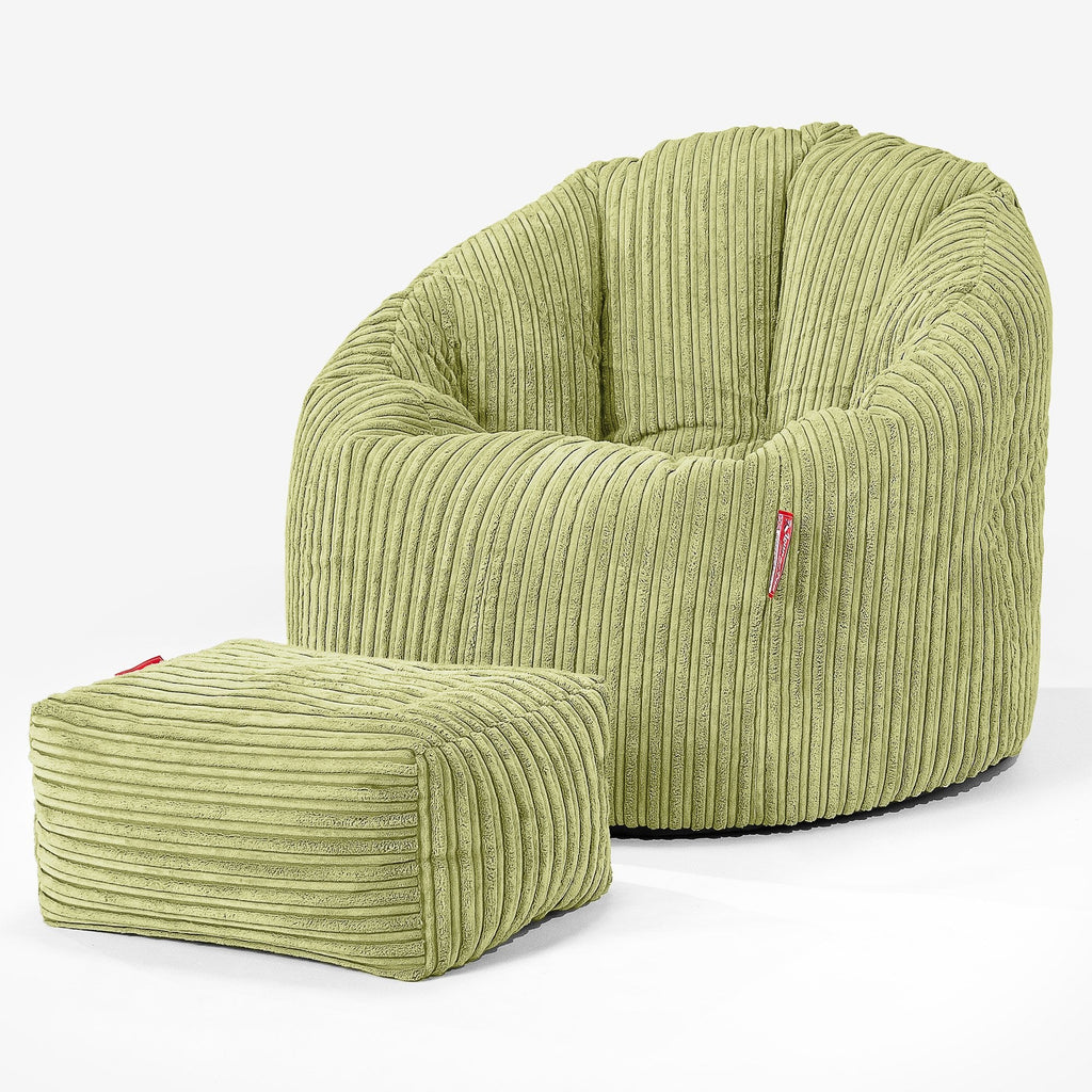 Poltrona Sacco 'Abbraccio', Pouf - Corda Classica Lime 02