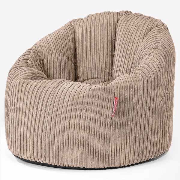 Poltrona Sacco 'Abbraccio', Pouf - Velluto a Coste Sabbi 01