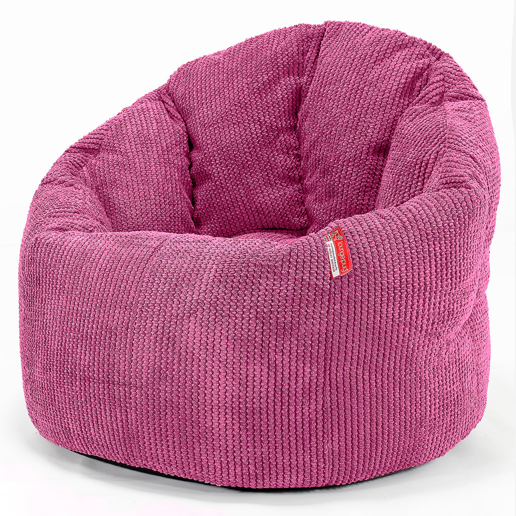 Poltrona Sacco 'Abbraccio', Pouf - Pompon Rosa 01