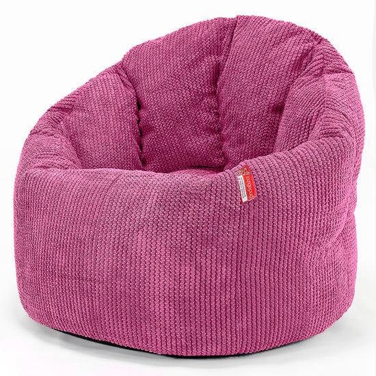 Poltrona Sacco 'Abbraccio', Pouf - Pompon Rosa 01