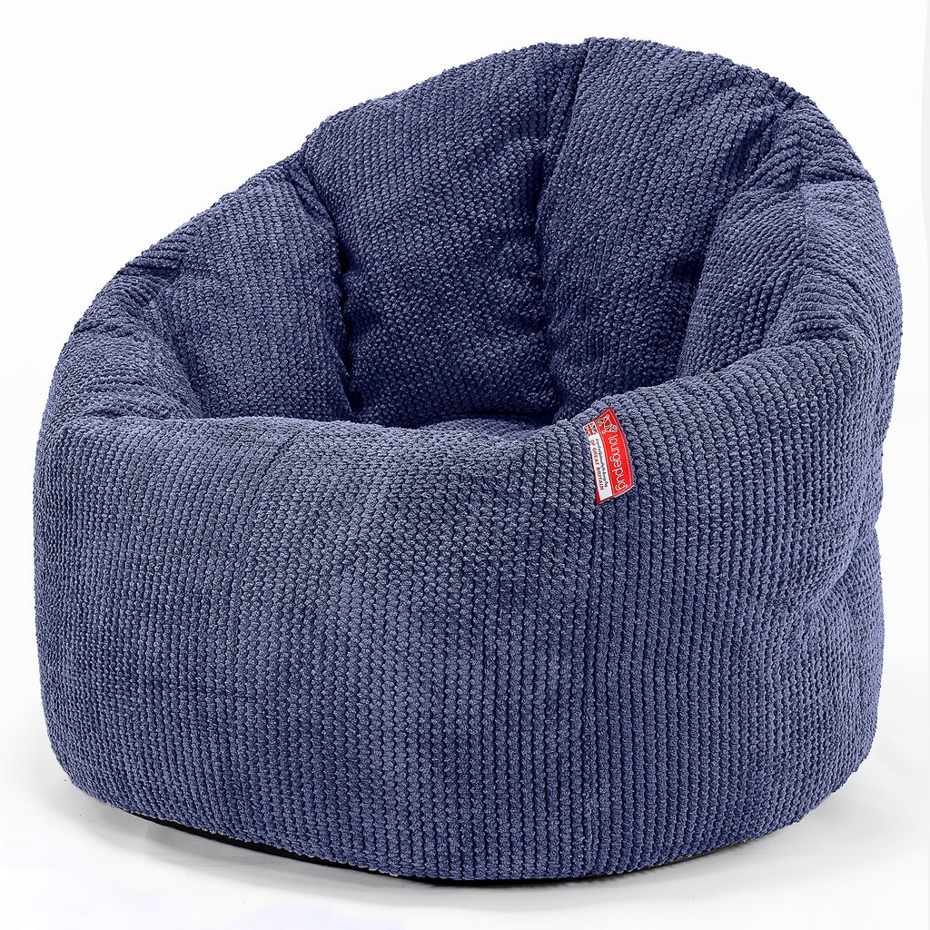 Poltrona Sacco 'Abbraccio', Pouf - Pompon Viola 01