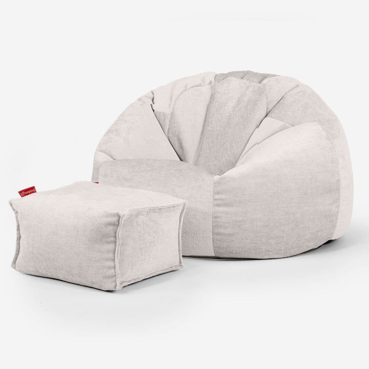 Poltrona Sacco 'Classico' - Ciniglia Panna 02