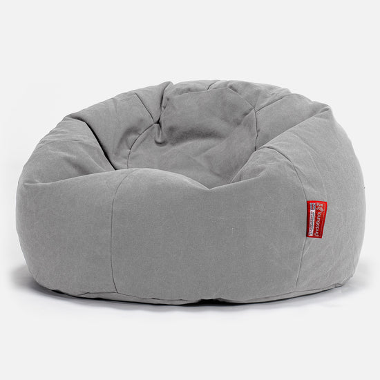 Poltrona Sacco 'Classico' - Denim Effetto Consumato Grigio 01