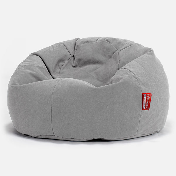 Poltrona Sacco 'Classico' - Denim Effetto Consumato Grigio 01