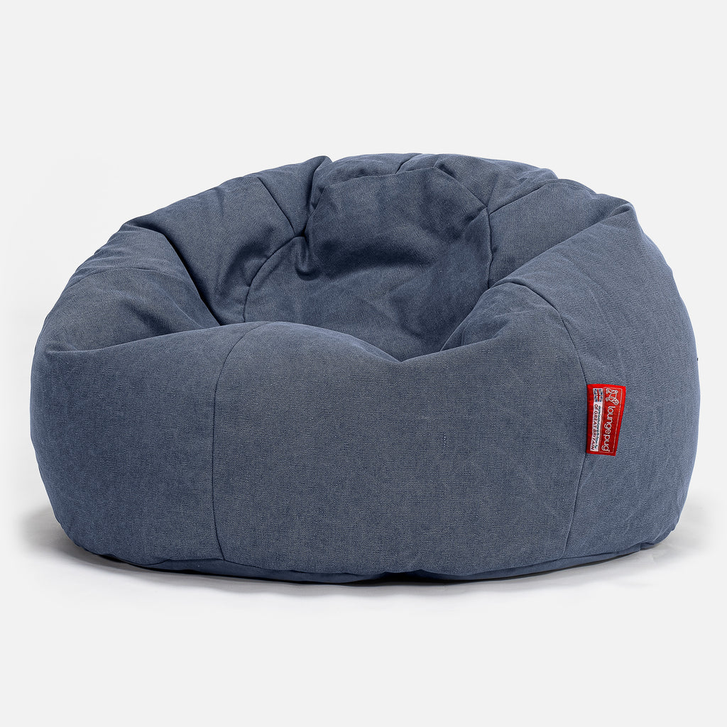 Poltrona Sacco 'Classico' - Denim Effetto Consumato Navy 01