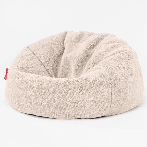 Poltrona Sacco 'Classico' - Eco-pelliccia Orsacchiotto Panna 01