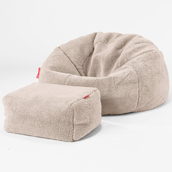 Poltrona Sacco 'Classico' - Eco-pelliccia Orsacchiotto Visone 01