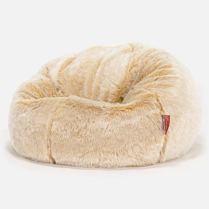 Poltrona Sacco 'Classico' - Finta Pelliccia Bianco 01