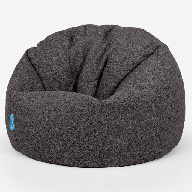 Poltrona Sacco 'Classico' per Bambini 1-5 anni - Bouclé Grafite 01