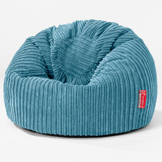 Poltrona Sacco 'Classico' per Bambini 1-5 anni - Velluto a Coste Egeo Blu 01