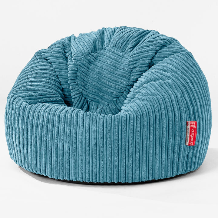 Poltrona Sacco 'Classico' per Bambini 1-5 anni - Velluto a Coste Egeo Blu 01