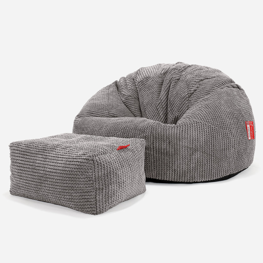 Poltrona Sacco 'Classico' - Pompon Carbone Grigio_02