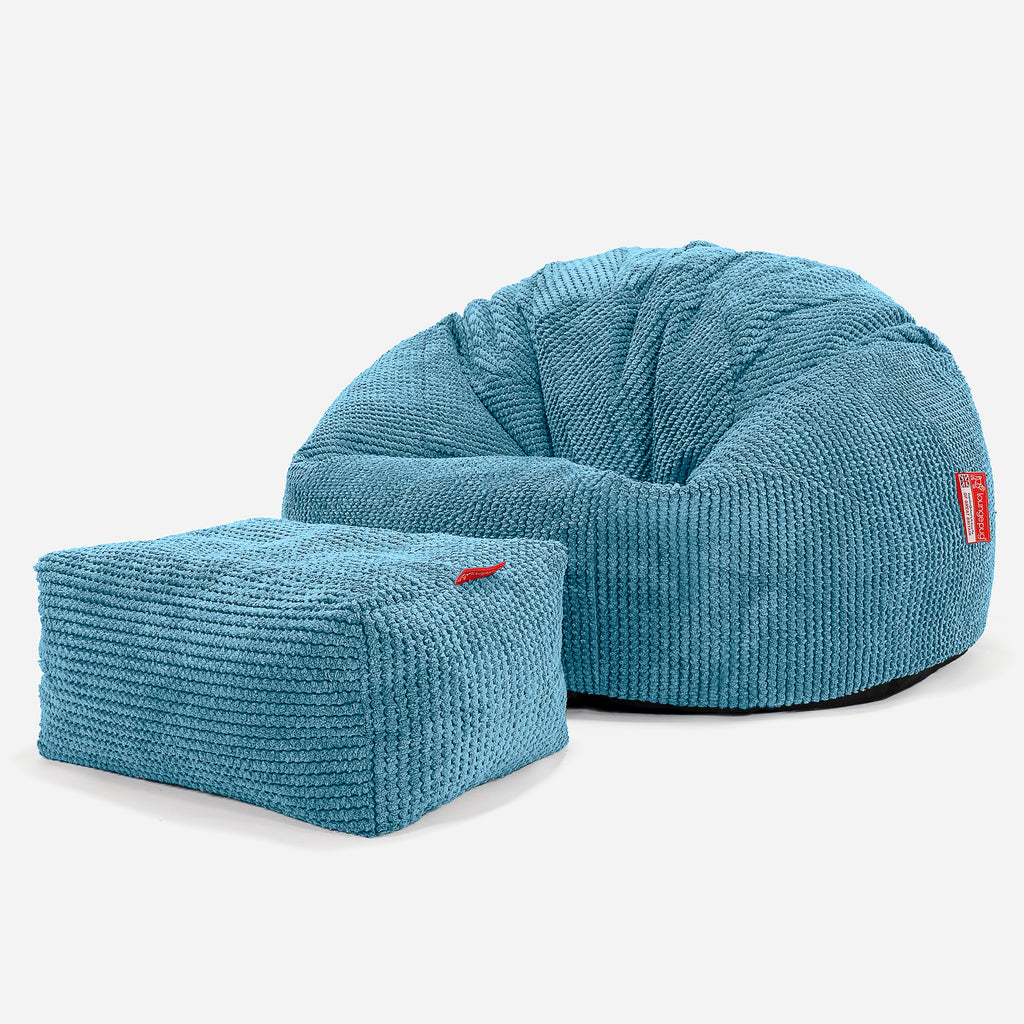 Poltrona Sacco 'Classico' - Pompon Egeo Blu_02