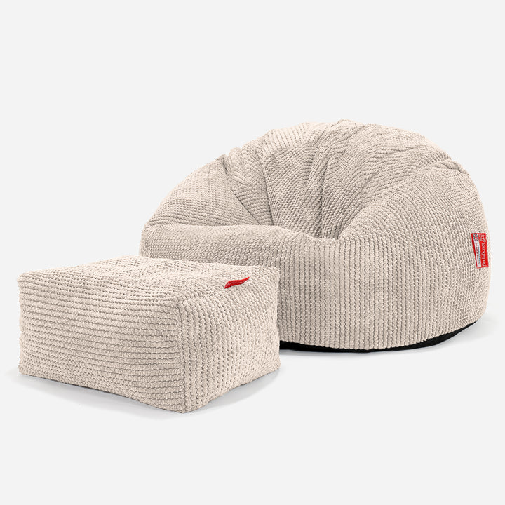 Poltrona Sacco 'Classico' - Pompon Panna_02