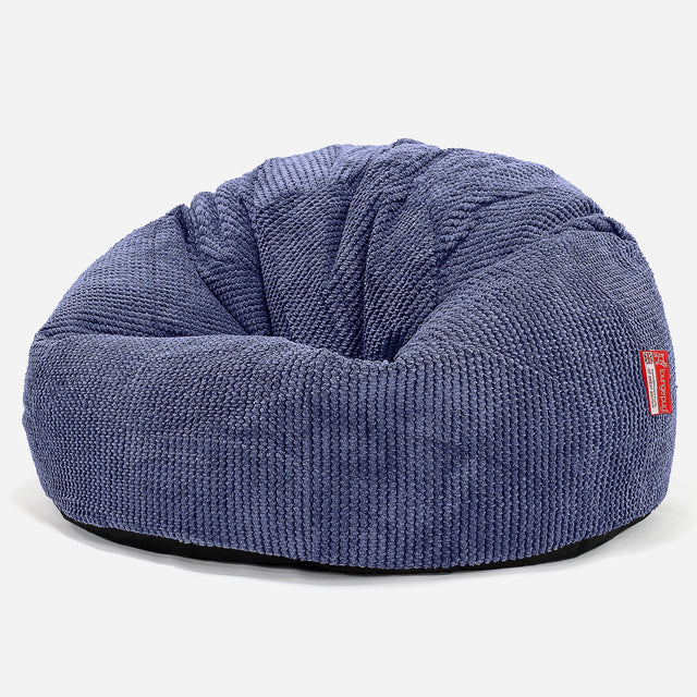 Pouf Sacco Per Bambini, C200L CloudSac, Imbottito Di Fiocchi Di Lattice e Poliestere 2-12 anni - Pompon Viola 01