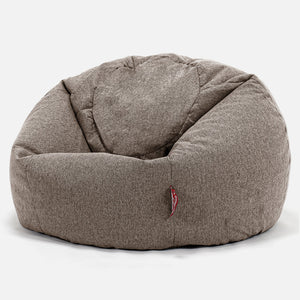 Pouf Sacco Per Bambini, C200L CloudSac, Imbottito Di Fiocchi Di Lattice e Poliestere 2-12 anni - Tessuto in Lana Interalli Biscotto