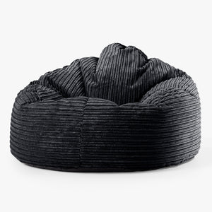 Poltrona Sacco 'Archi', Pouf - Velluto a Coste Nero