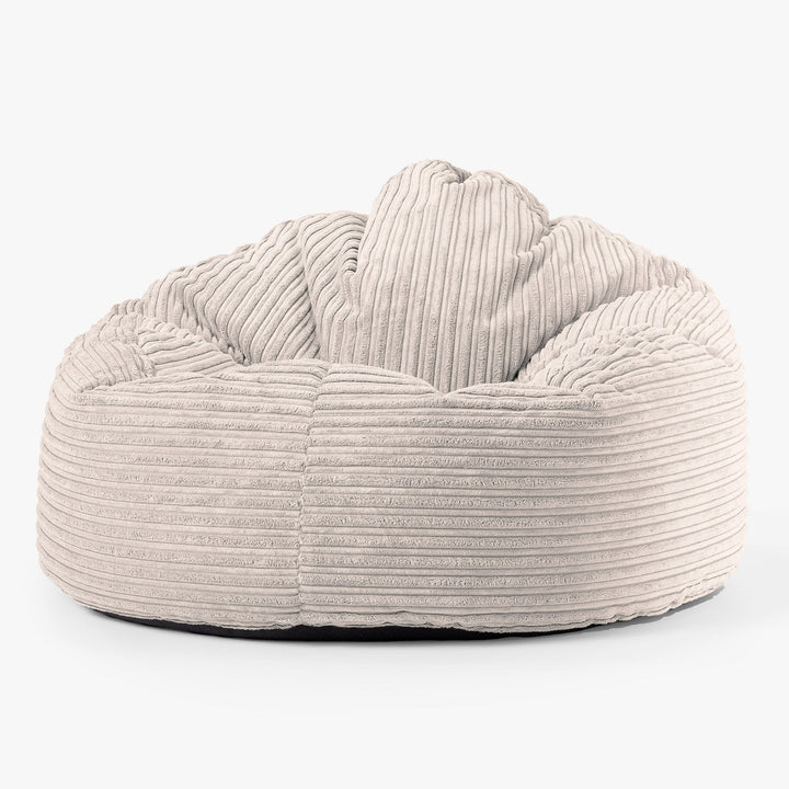 Poltrona Sacco 'Archi', Pouf - Velluto a Coste Avorio 01