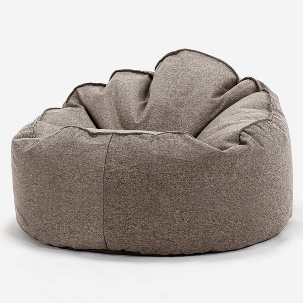 Poltrona Sacco 'Mini Mammut', Pouf - Tessuto in Lana Interalli Biscotto 01