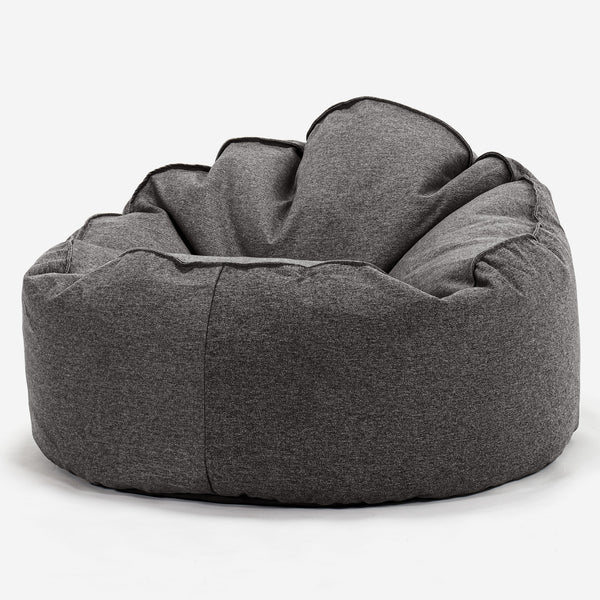 Poltrona Sacco 'Mini Mammut', Pouf - Tessuto in Lana Interalli Grigio 01