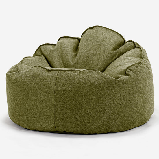 Poltrona Sacco 'Archi', Pouf - Tessuto in Lana Interalli Lime 01