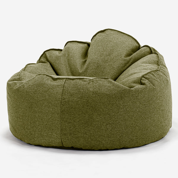 Poltrona Sacco 'Archi', Pouf - Tessuto in Lana Interalli Lime 01
