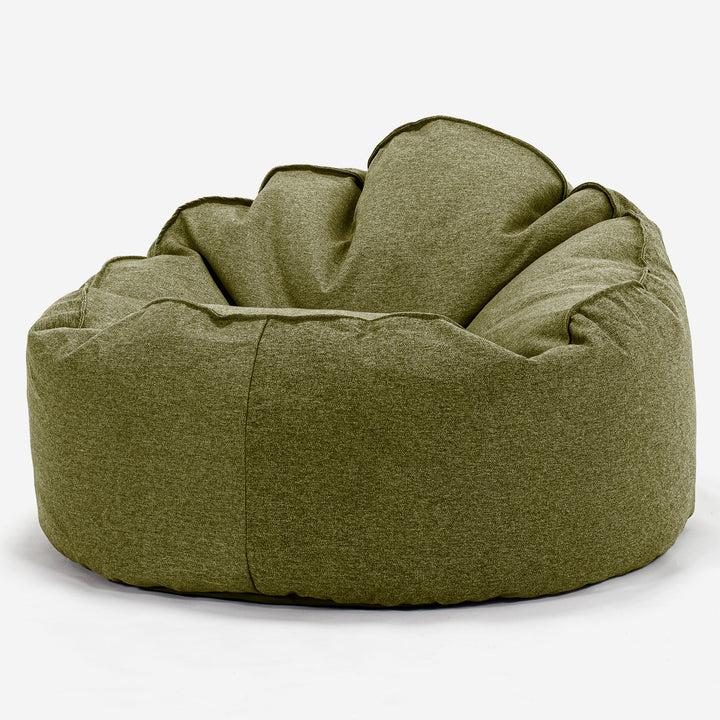 Poltrona Sacco 'Archi', Pouf - Tessuto in Lana Interalli Lime 01