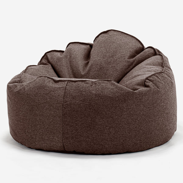 Poltrona Sacco 'Archi', Pouf - Tessuto in Lana Interalli Marrone 01