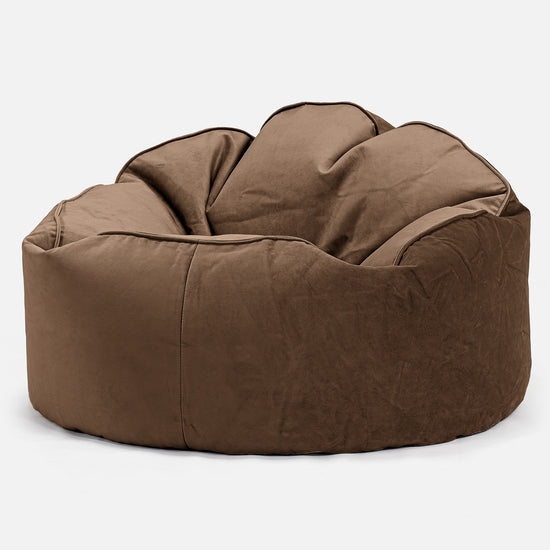 Poltrona Sacco 'Archi', Pouf - Velluto Espresso 01