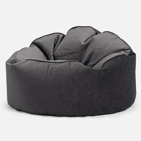 Poltrona Sacco 'Archi', Pouf - Velluto Grafite 01