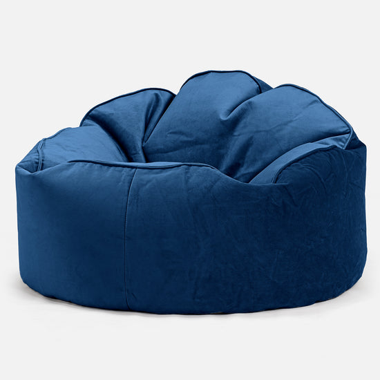 Poltrona Sacco 'Archi', Pouf - Velluto Navy 01