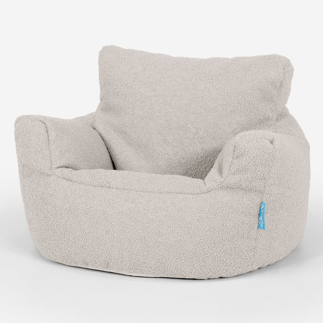 Poltrona Sacco Per Bambini Piccolo 1-3 anni - Bouclé Avorio 01