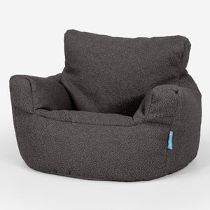 Poltrona Sacco Per Bambini Piccolo 1-3 anni - Bouclé Grafite