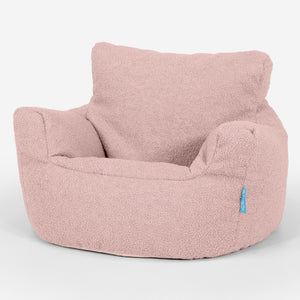 Poltrona Sacco Per Bambini Piccolo 1-3 anni - Bouclé Rosa