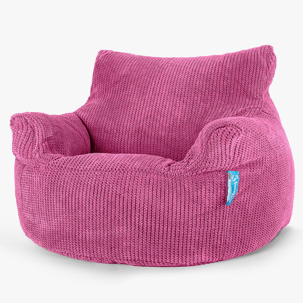 Poltrona Sacco Per Bambini 3-8 anni - Pompon Rosa 01