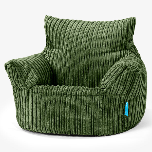 Poltrona Sacco Per Bambini Piccolo 1-3 anni - Corda Classica Verde Foresta 01
