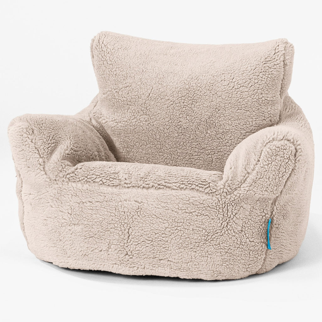 Poltrona Sacco Per Bambini Piccolo 1-3 anni - Eco-pelliccia Orsacchiotto Visone 01