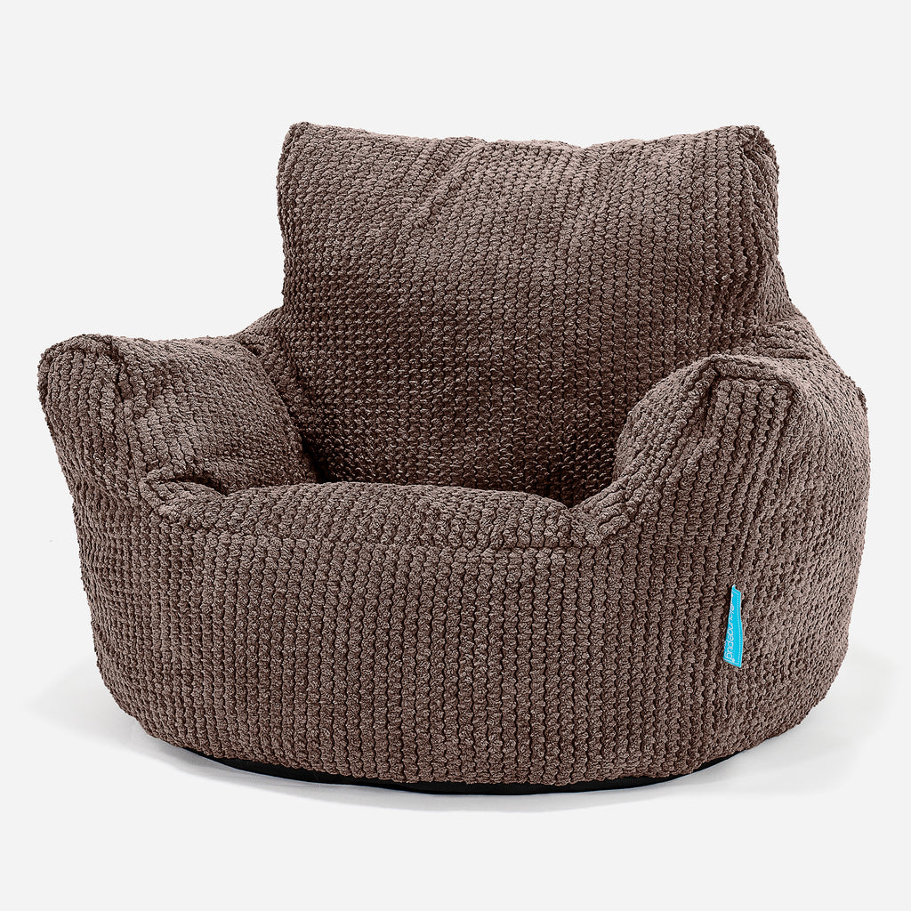 Poltrona Sacco Per Bambini Piccolo 1-3 anni - Pompon Cioccolato 01