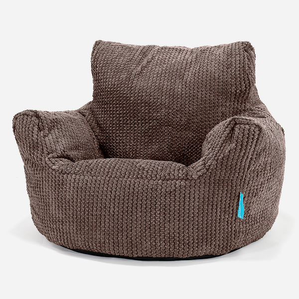 Poltrona Sacco Per Bambini Piccolo 1-3 anni - Pompon Cioccolato 01