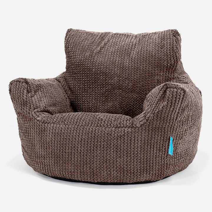 Poltrona Sacco Per Bambini Piccolo 1-3 anni - Pompon Cioccolato 01