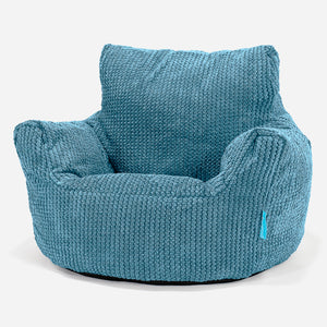 Poltrona Sacco Per Bambini Piccolo 1-3 anni - Pompon Egeo Blu