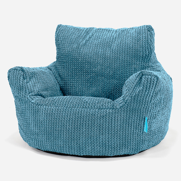 Poltrona Sacco Per Bambini Piccolo 1-3 anni - Pompon Egeo Blu 01