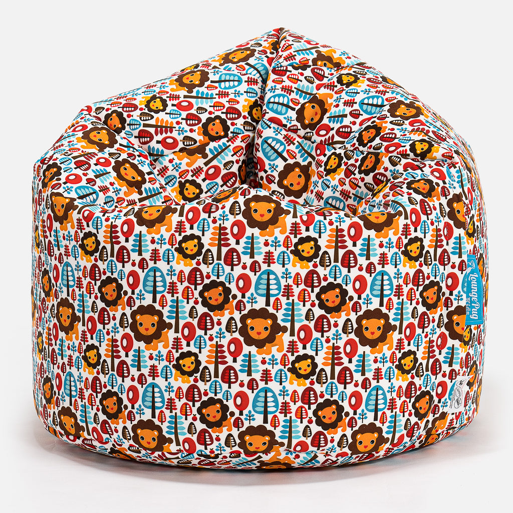 Poltrona Sacco Per Bambini,  Pouf - Motivo per Bambini Leone 01