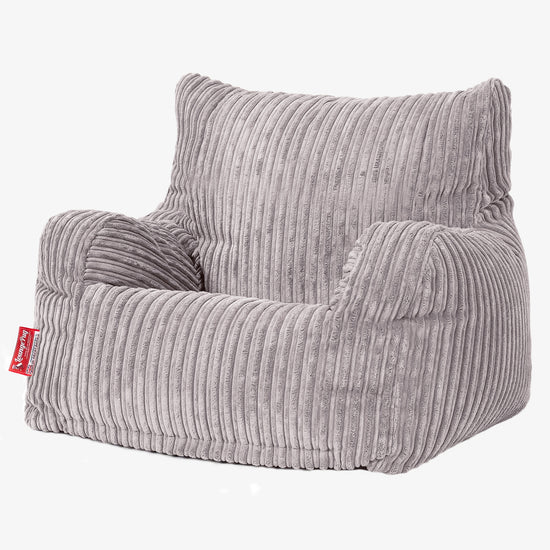Josephine Poltrona Sacco, Pouf - Velluto a Coste Grigio Argento 01