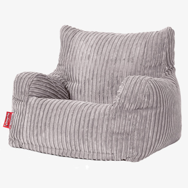 Josephine Poltrona Sacco, Pouf - Velluto a Coste Grigio Argento 01