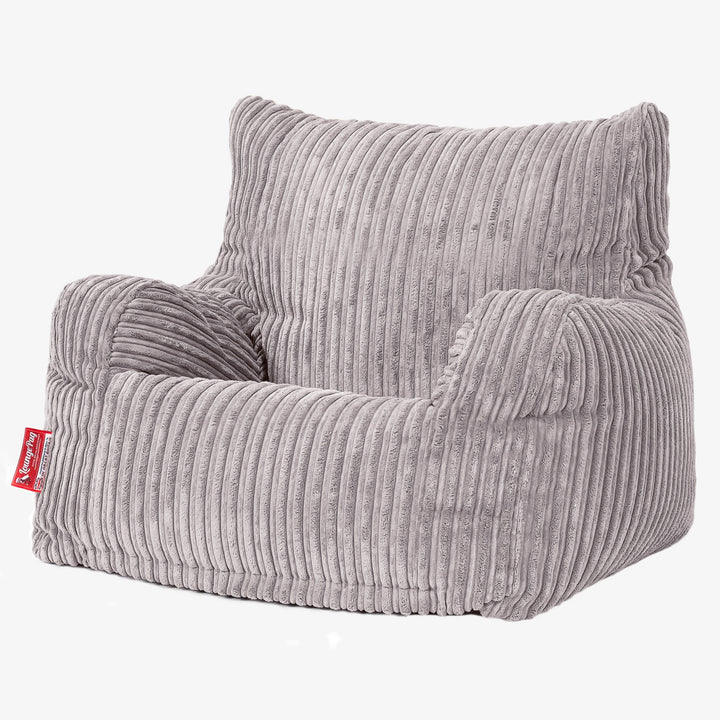 Josephine Poltrona Sacco, Pouf - Velluto a Coste Grigio Argento 01