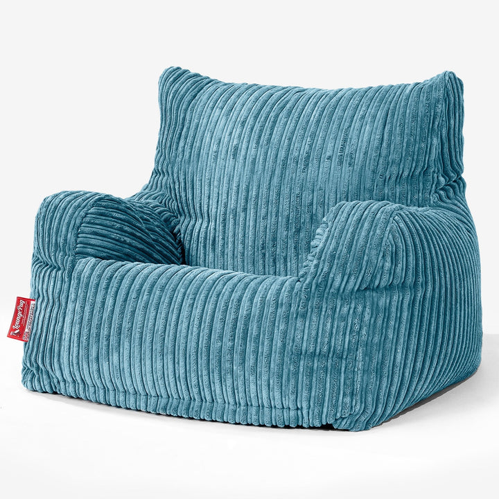 Josephine Poltrona Sacco,  Pouf - Velluto a Coste Egeo Blu 01